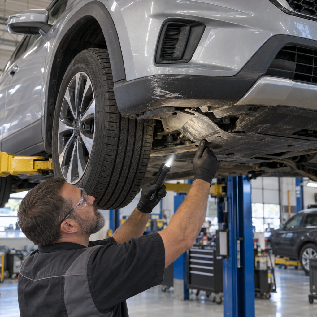 Underbody Damage Discovered After a Curb Impact